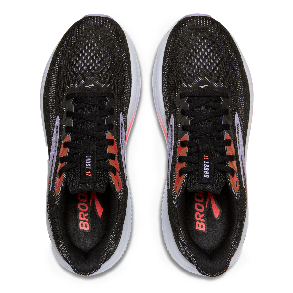 Brooks Women's Ghost 17 Black/Purple/Coral - 11021107 - Tip Top Shoes of New York