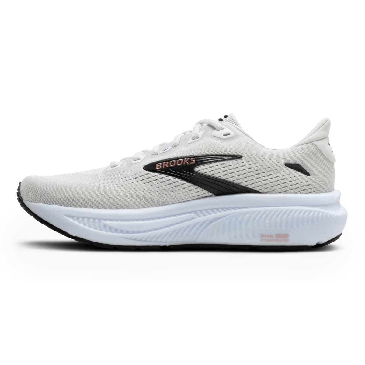 Brooks Women's Ghost 18 White/Black/Rose Gold - 11021501 - Tip Top Shoes of New York