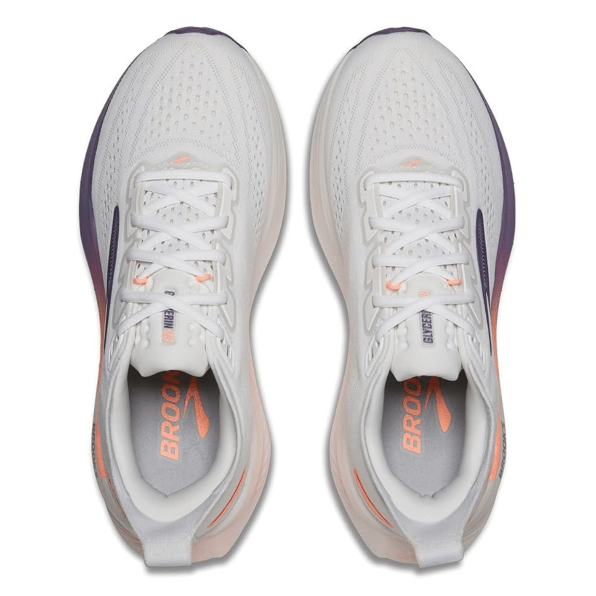 Brooks Women's Glycerin 23 White/Mulled Grape/Clear - 11021224 - Tip Top Shoes of New York