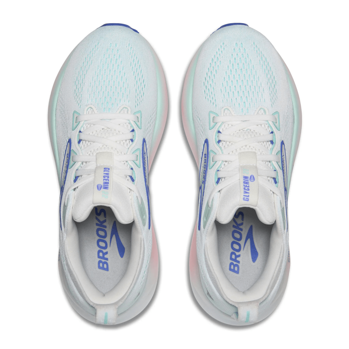 Brooks Women's Glycerine 22 White/Limpet Shell/Amparo Blue - 10058069 - Tip Top Shoes of New York