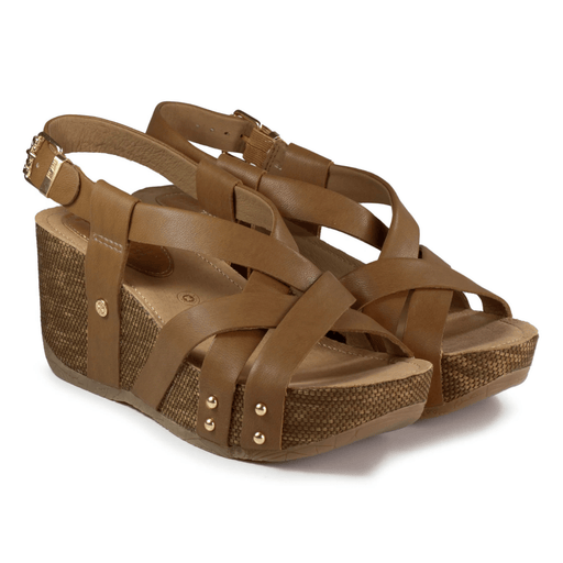 Bussola Women's Formentera Felipa Camel Leather - 9020992 - Tip Top Shoes of New York