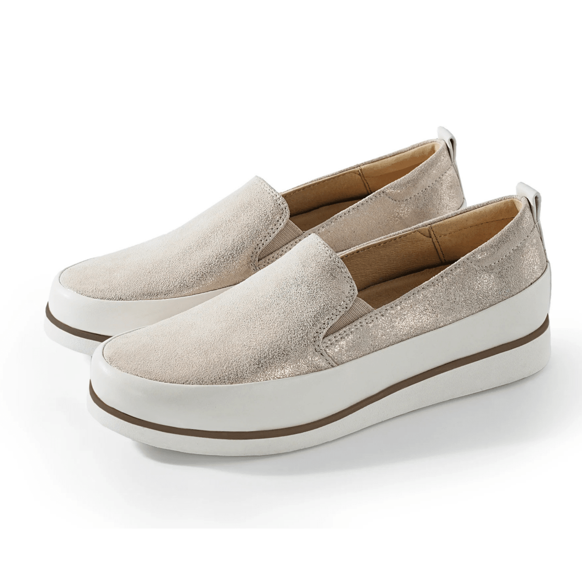 Bussola Women's Kalani Bone Metallic - 9030077 - Tip Top Shoes of New York
