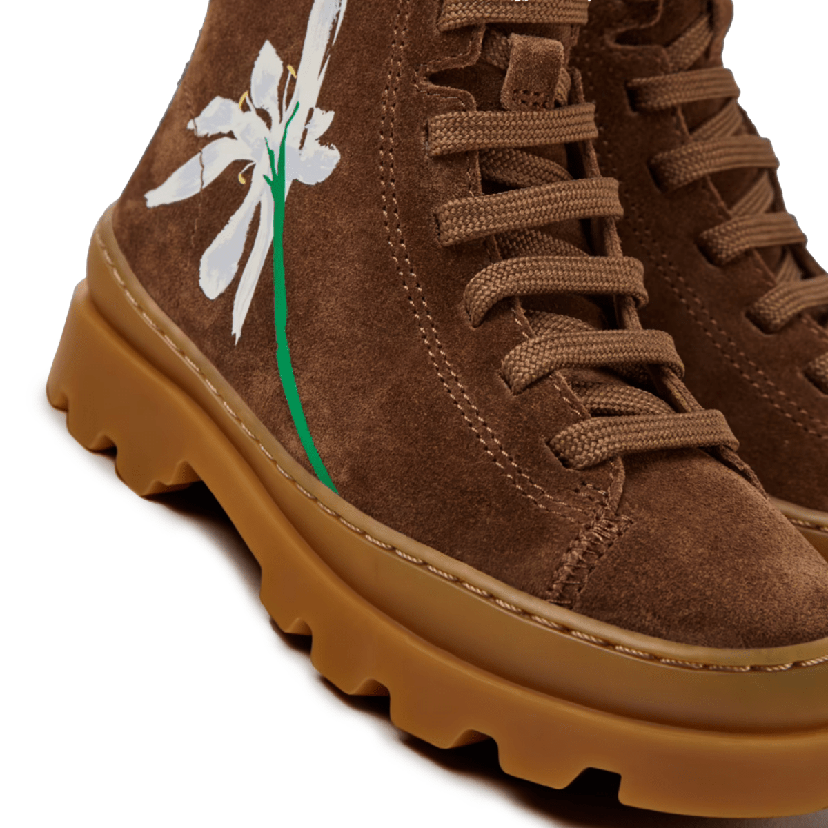 Camper Girls Twins Brown Flower - 1111680 - Tip Top Shoes of New York