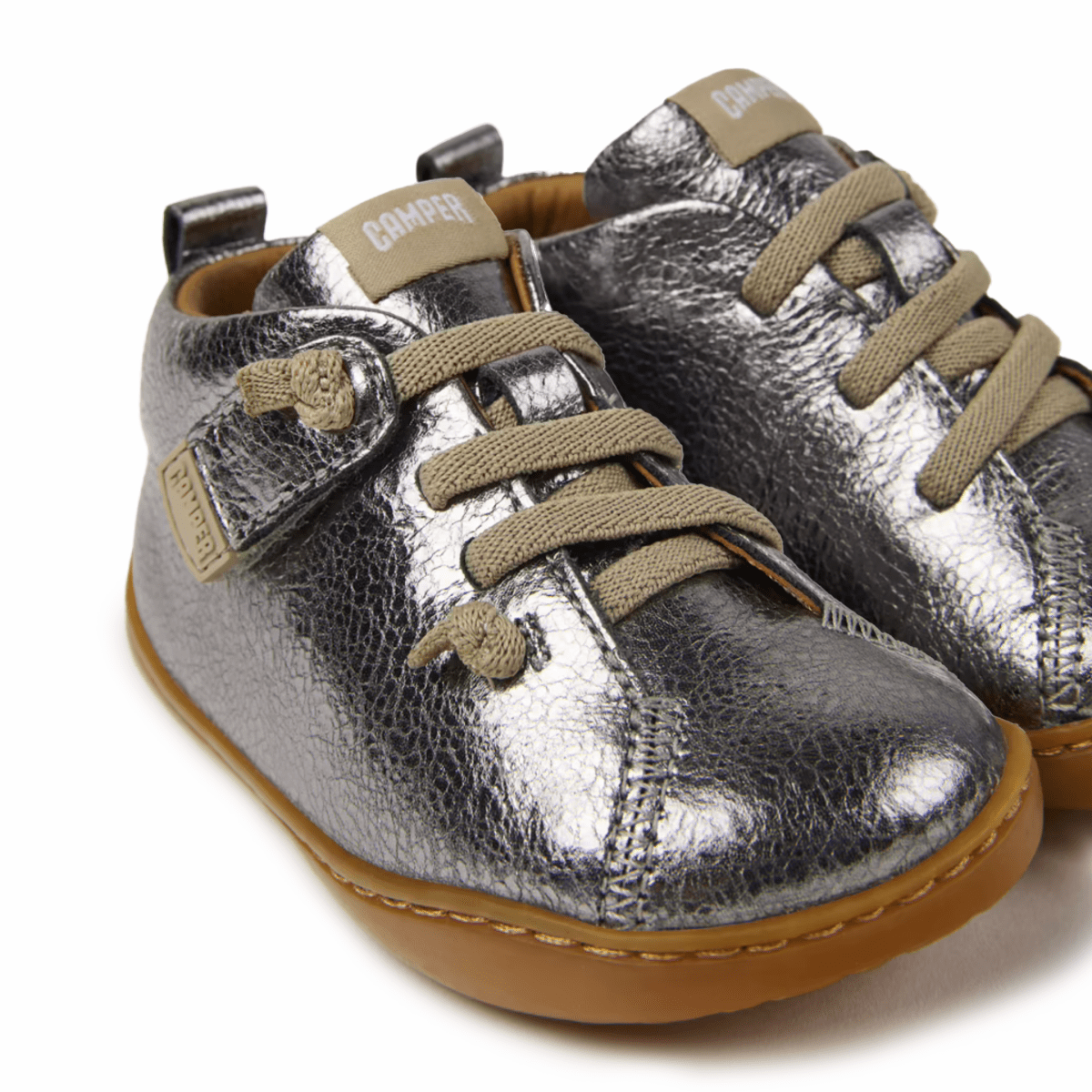 Camper Toddlers' (Sizes 21 - 23) Peu Cami Silver Leather - 1099752 - Tip Top Shoes of New York