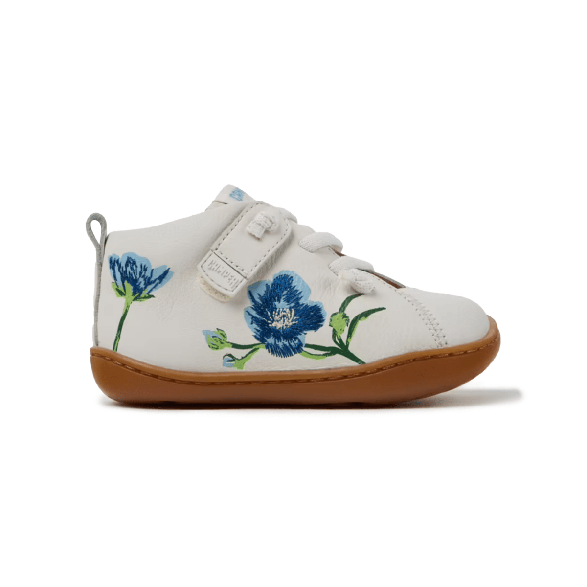 Camper Toddlers Twins White/Blue Flower Leather - 1111665 - Tip Top Shoes of New York