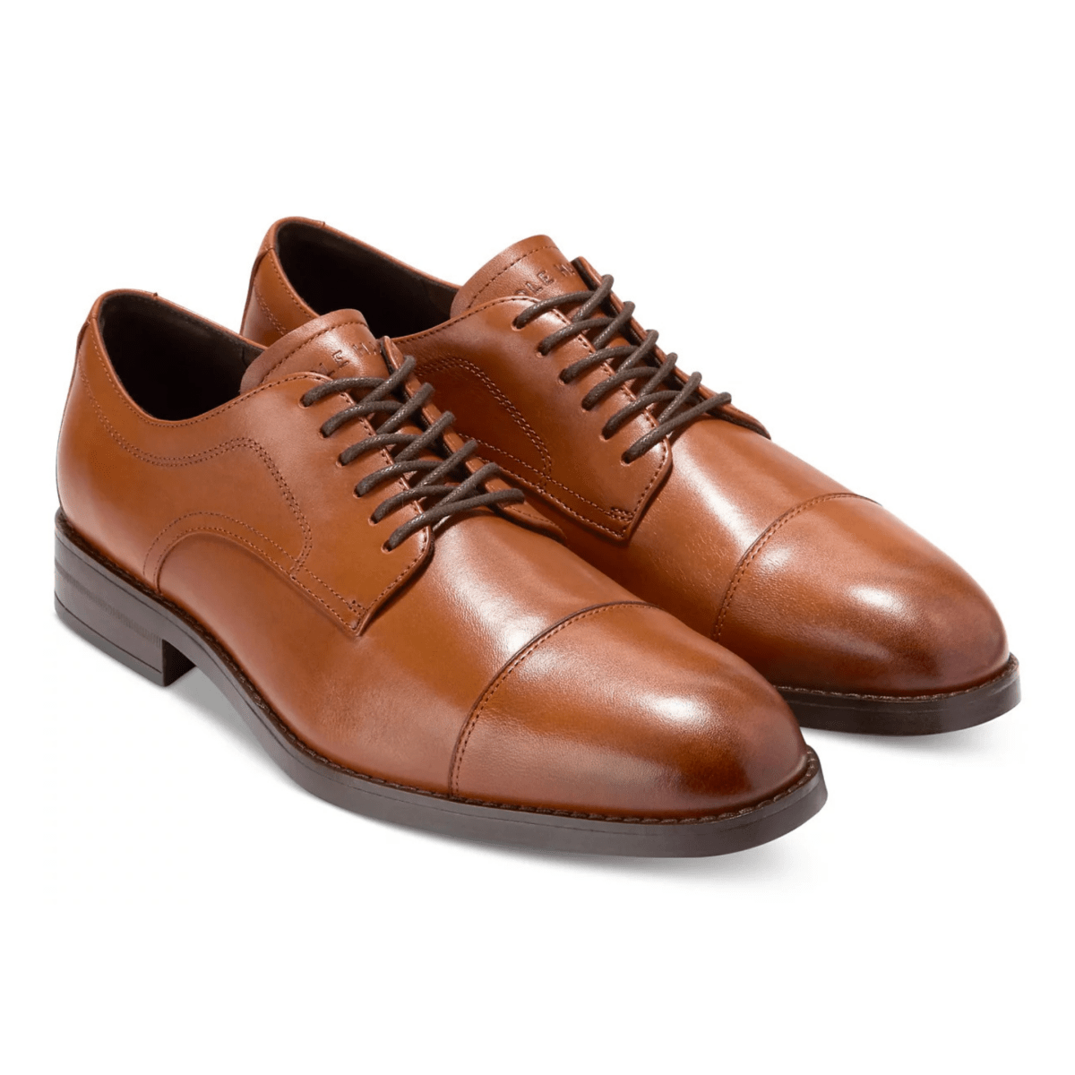 Cole Haan Men's Harmon Grand Cap Toe Oxford British Tan/Dark Brown Leather 9 / TAN / Wide - W Cole Haan Men's Harmon Grand Cap Toe Oxford British Tan/Dark Brown Leather 9 / TAN / Wide - W