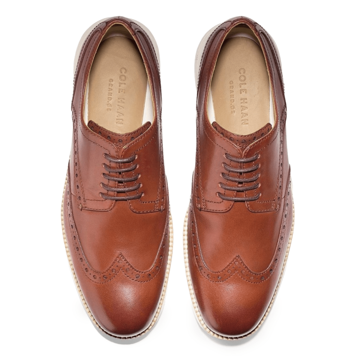 Cole Haan Men's Davidson Grand Wingtip Oxfords – Brown Leather, Style C35837