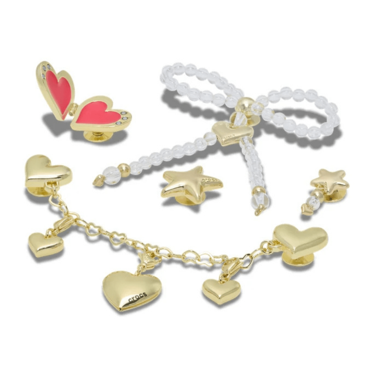 Crocs Gold Hearts & Stars 5 - Pack Jibbitz Charms - 5026442 - Tip Top Shoes of New York
