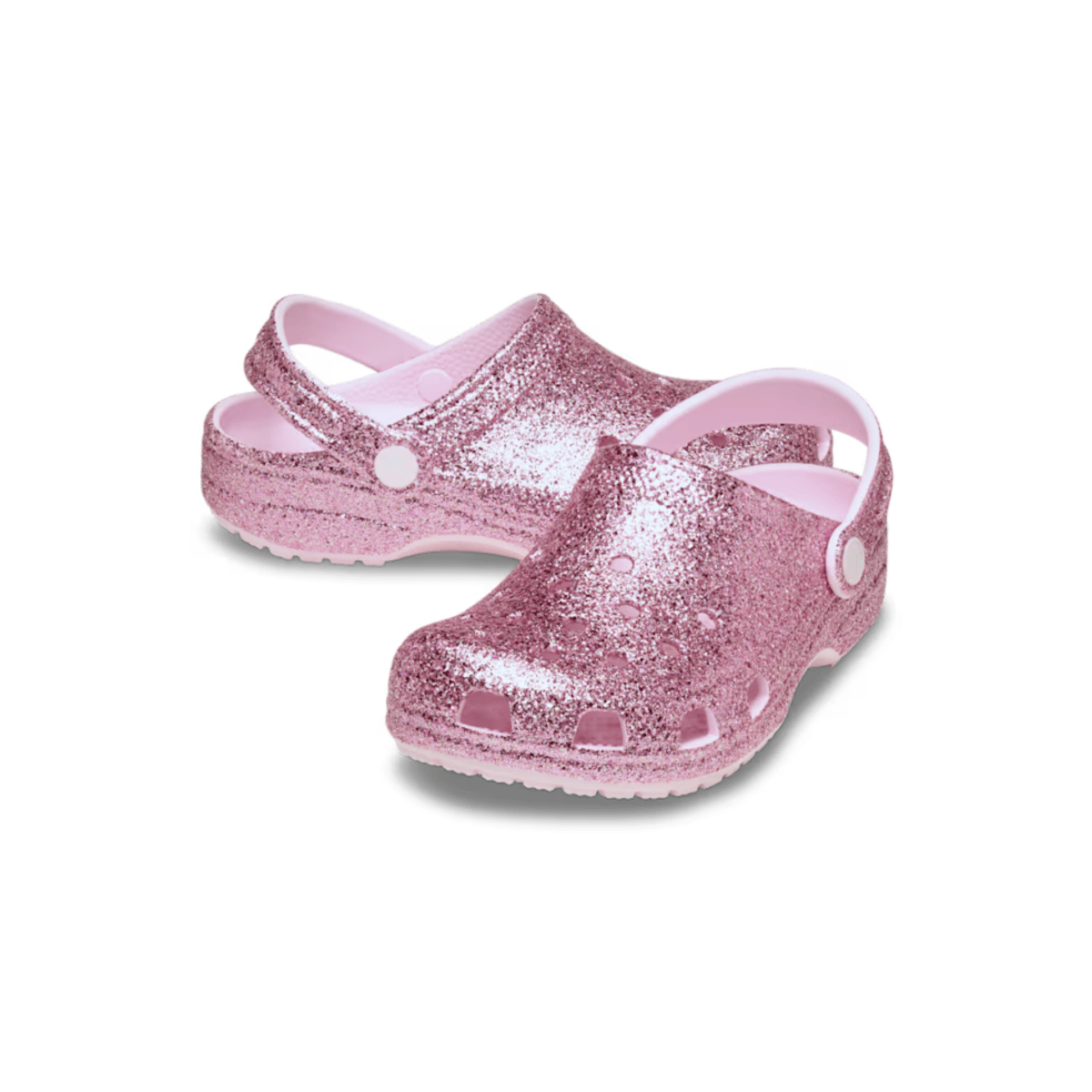 Crocs Toddlers Classic Chunky Glitter Clog Pink Milk - 1108086 - Tip Top Shoes of New York