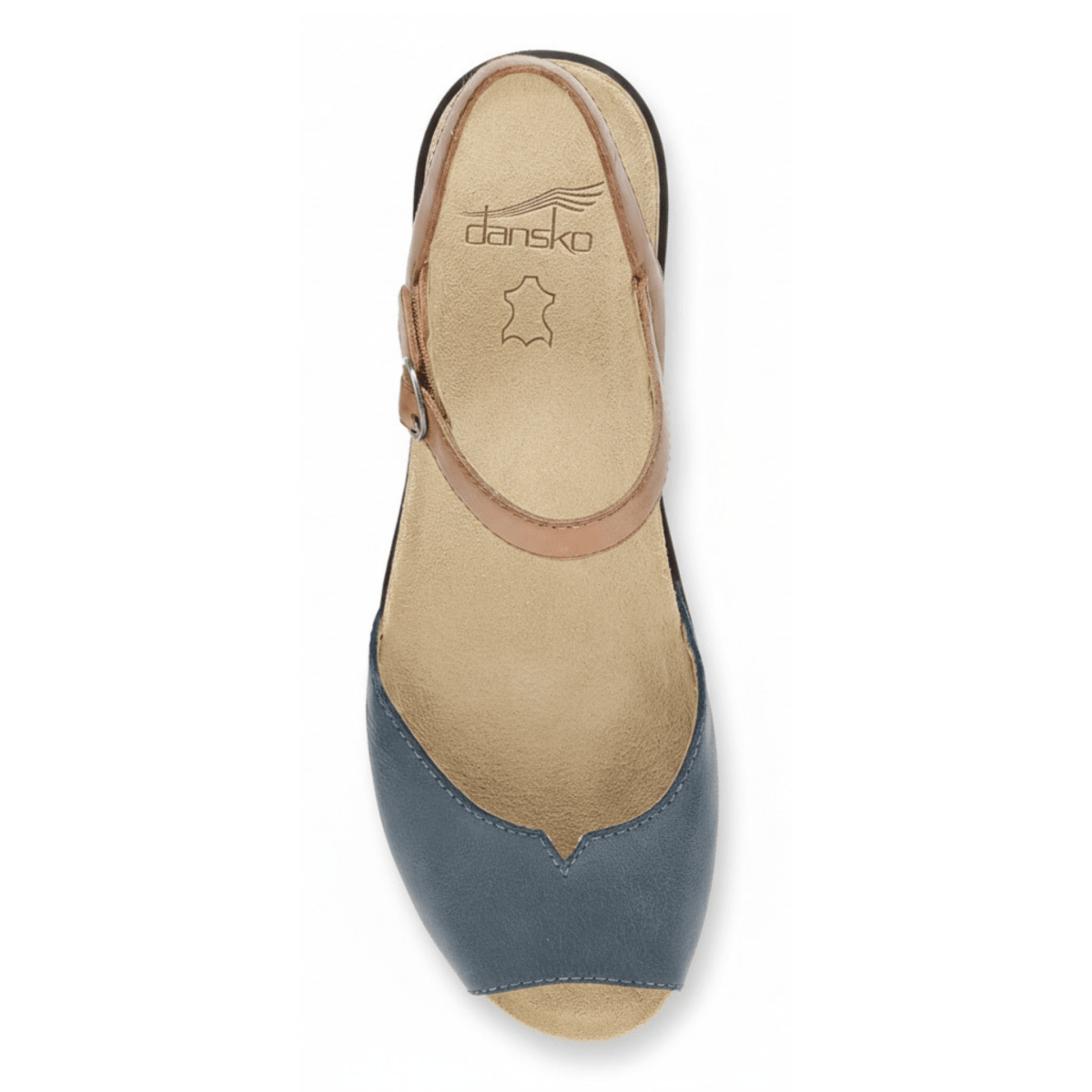 Dansko Women's Cass Blue/Tan Leather - 9029343 - Tip Top Shoes of New York