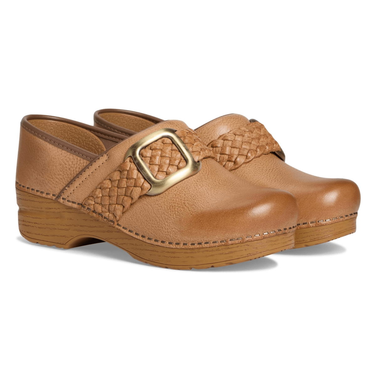 Dansko Women's Pro Braided Clog Honey Distressed Leather - 9029271 - Tip Top Shoes of New York