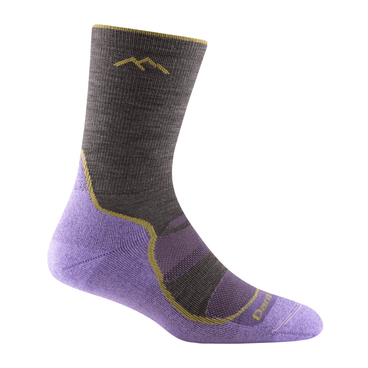 Darn Tough Women's Light Hiker Micro Crew Lightweight Socks Taupe/Purple - 11006705 - Tip Top Shoes of New York