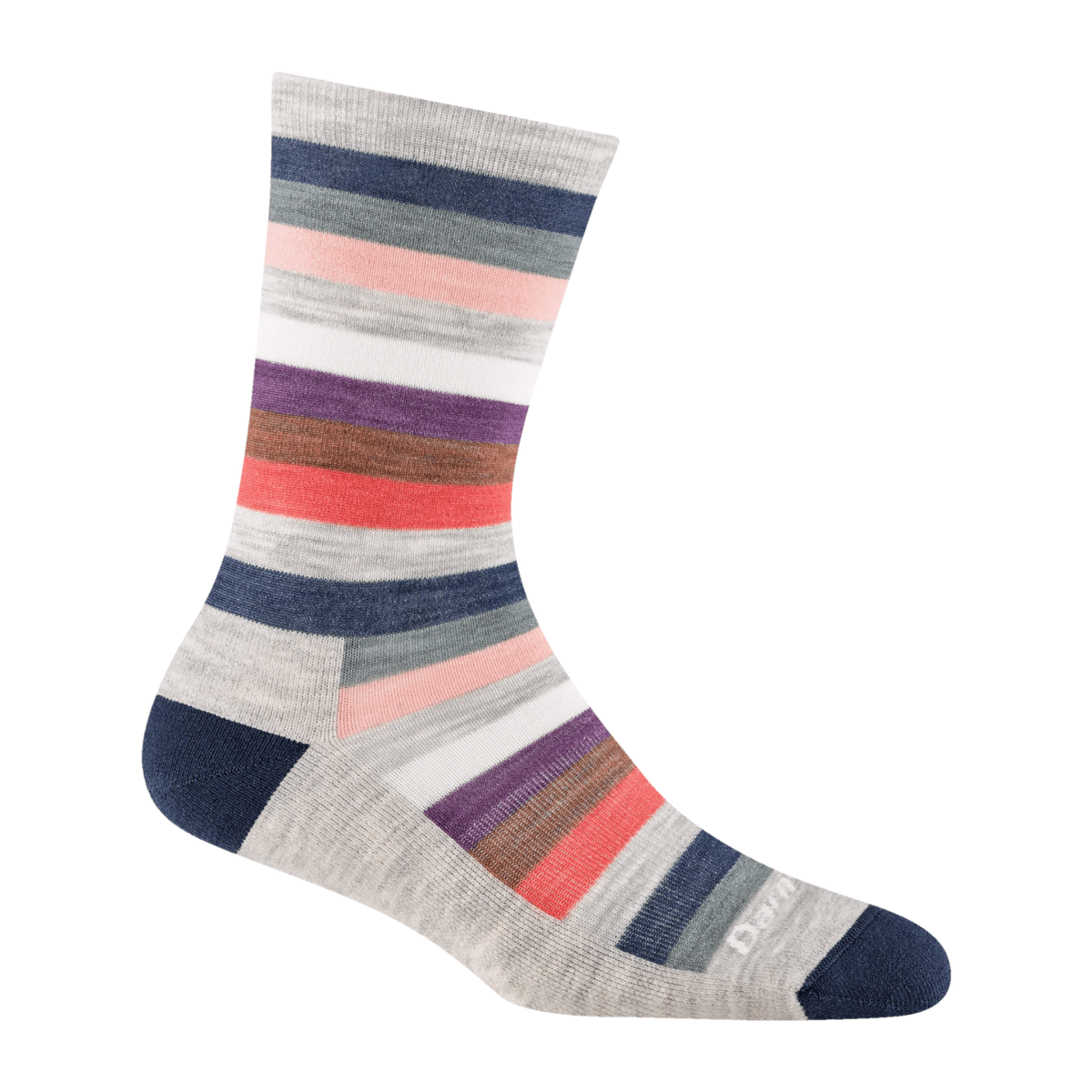 Darn Tough Women's Mystic Stripe Crew Lightweight Socks Ash - 11006695 - Tip Top Shoes of New York