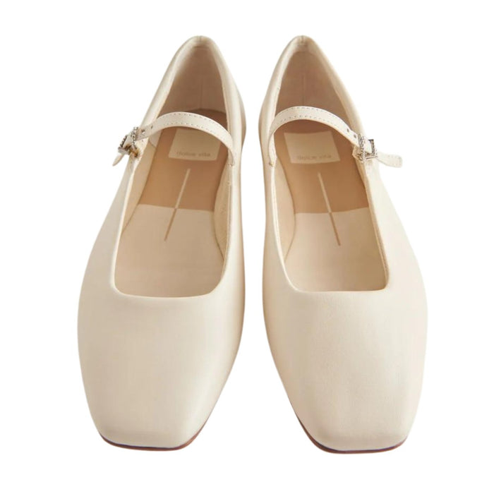 Dolce Vita Women's Reyes Ballet MJ Ivory Leather - 3016686 - Tip Top Shoes of New York