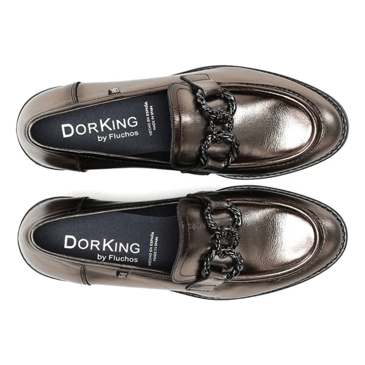 Dorking Women's Harvard Silver Metallic Laminado - 9035590 - Tip Top Shoes of New York