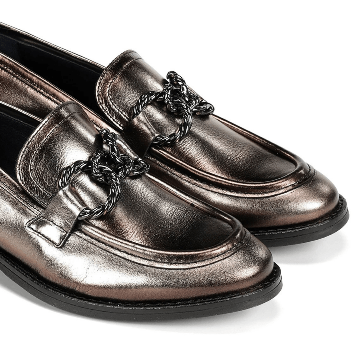 Dorking Women's Harvard Silver Metallic Laminado - 9035590 - Tip Top Shoes of New York