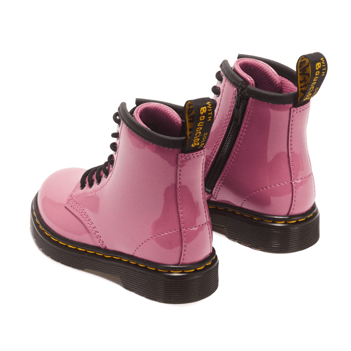 Dr. Martens Girls 1460 Kids Pink/Black Patent Lamper Leather - 1110036 - Tip Top Shoes of New York