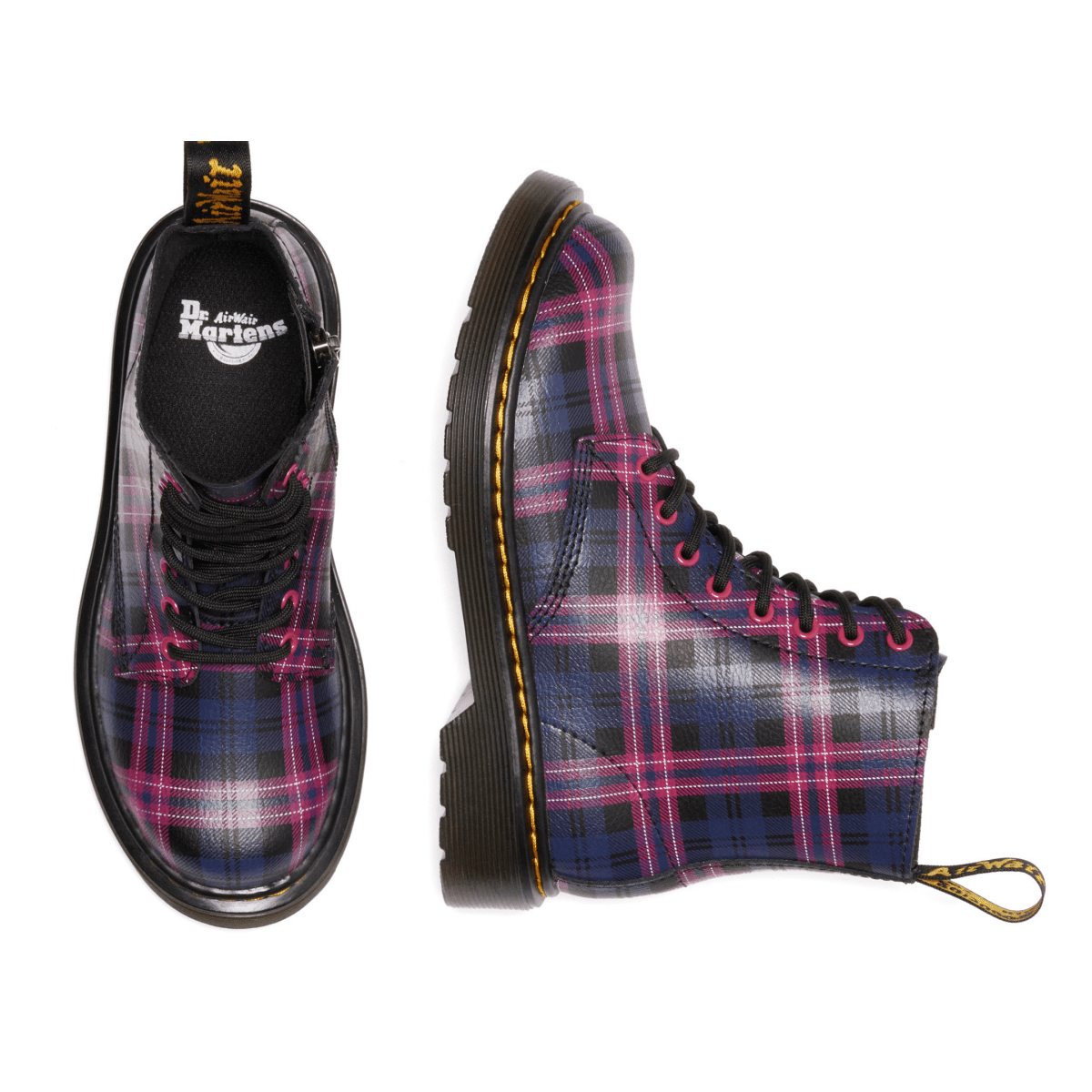 Dr. Martens Girls' 1460 Plaid/Black/Multicolor - 1102336 - Tip Top Shoes of New York