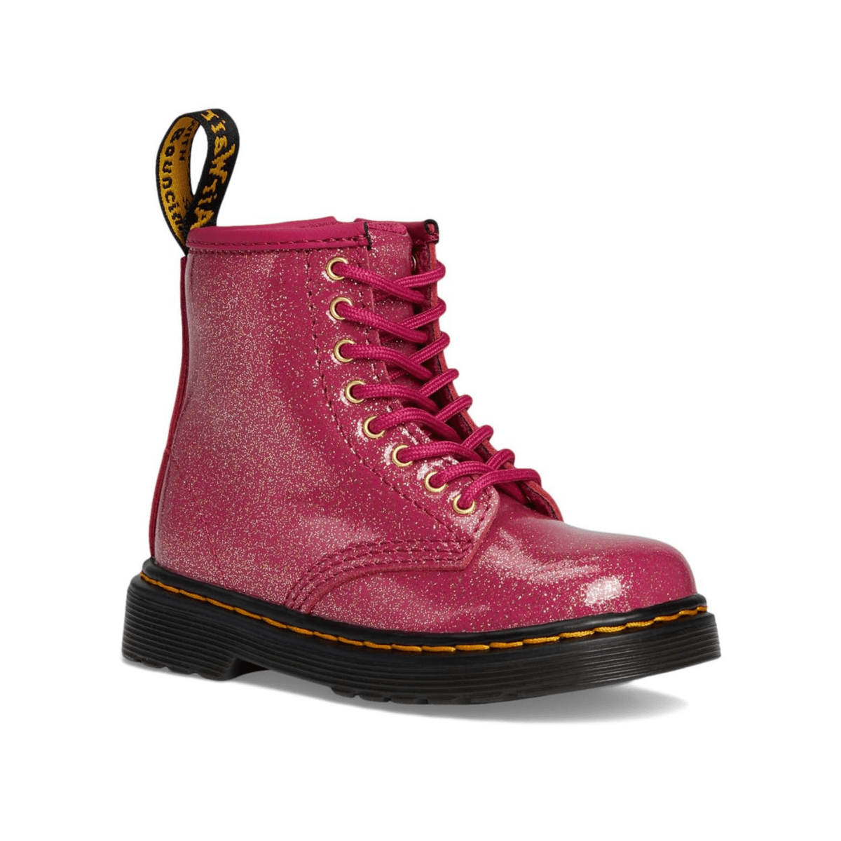 Dr. Martens Girls' (Sizes 11 - 3) 1460 Glitter Fuchsia/Silver/Gold - 1102297 - Tip Top Shoes of New York