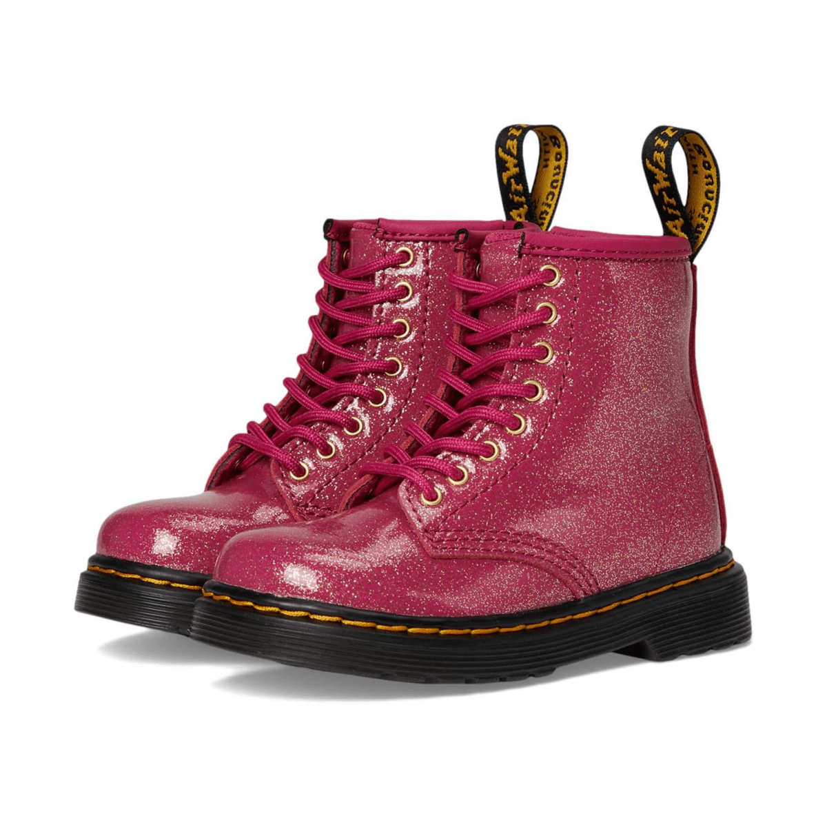 Dr. Martens Girls' (Sizes 9 - 10) 1460 Glitter Fuchsia/Silver/Gold - 1102282 - Tip Top Shoes of New York