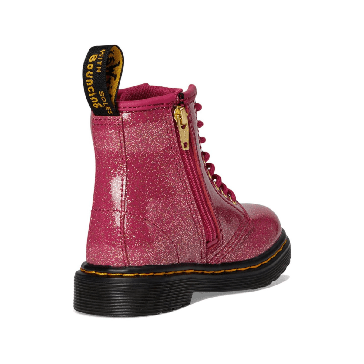 Dr. Martens Girls' (Sizes 9 - 10) 1460 Glitter Fuchsia/Silver/Gold - 1102282 - Tip Top Shoes of New York