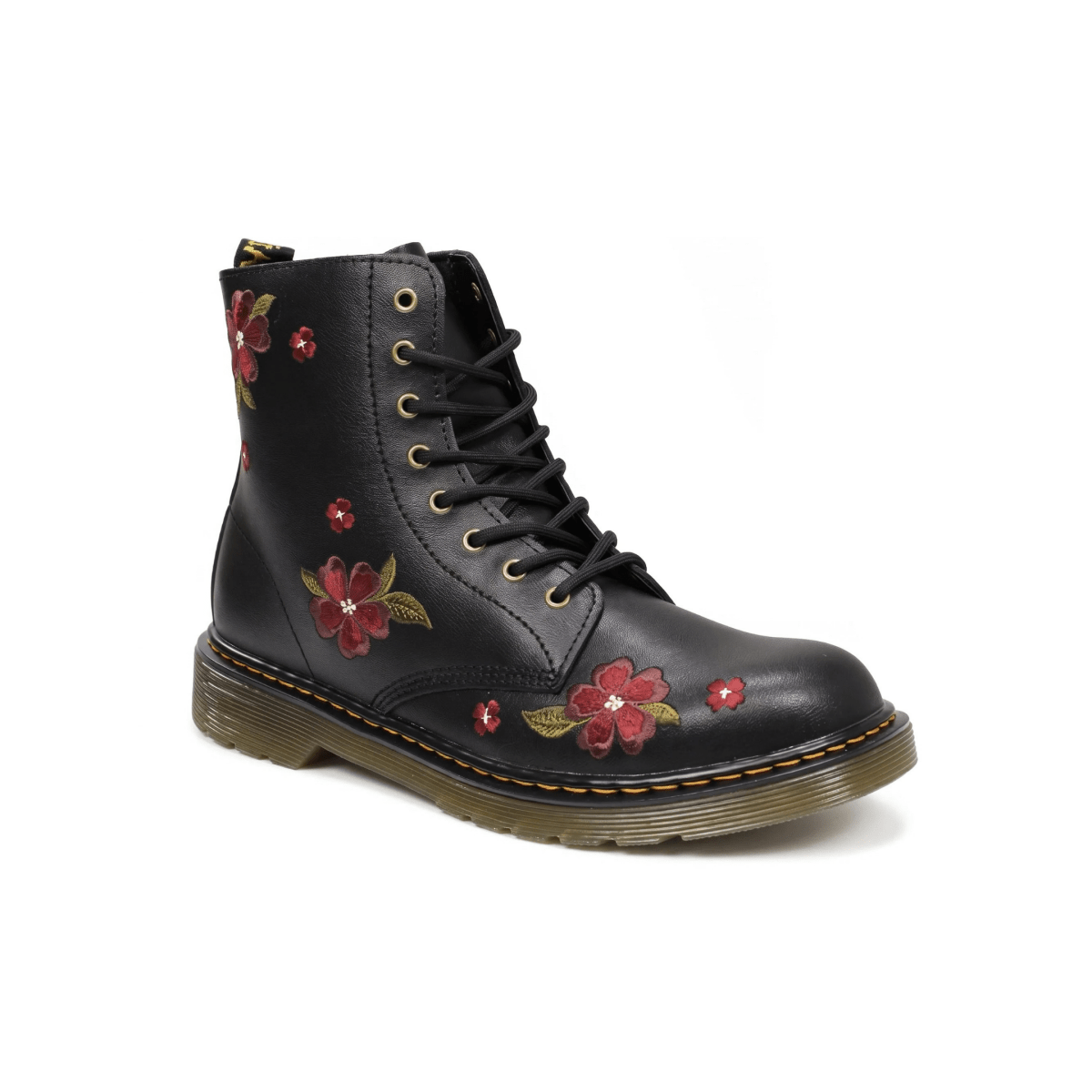 Dr. Martens Kids 1460 Pascal Black Autumn Floral Leather - 1110084 - Tip Top Shoes of New York