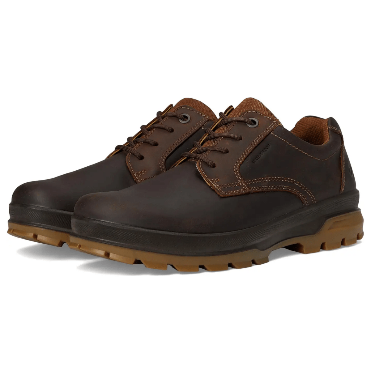 Ecco Men's Rugged Track Plain Toe Brown Leather Waterproof - 9033815 - Tip Top Shoes of New York