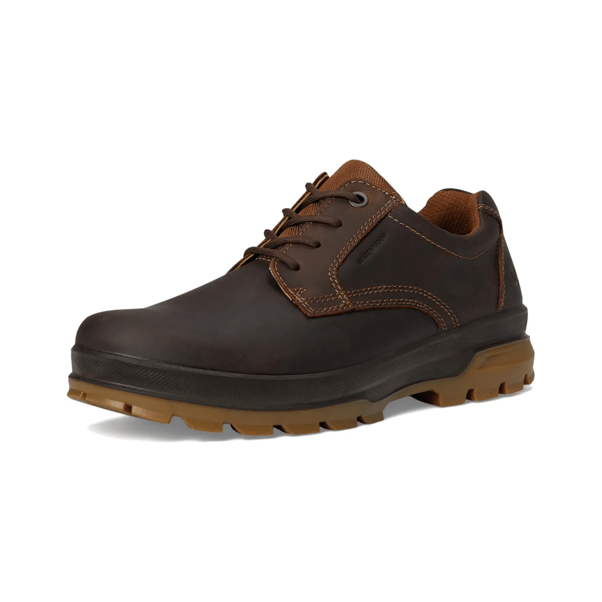 Ecco Men's Rugged Track Plain Toe Brown Leather Waterproof - 9033815 - Tip Top Shoes of New York