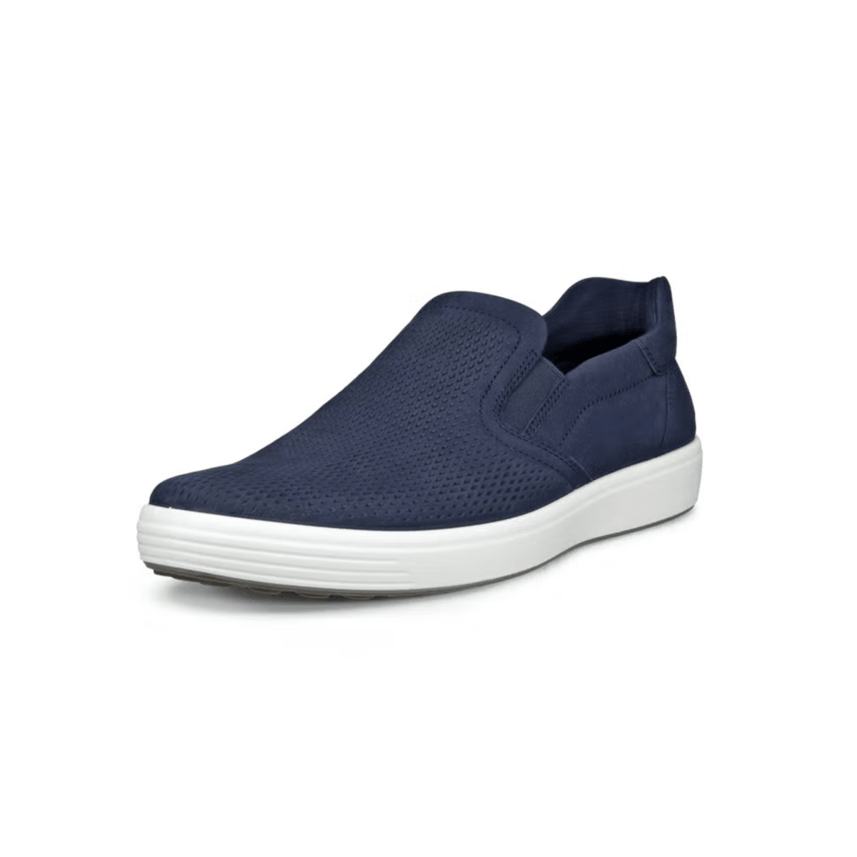 Ecco Men's Soft 7 Slip - On Marine Nubuck - 9029934 - Tip Top Shoes of New York