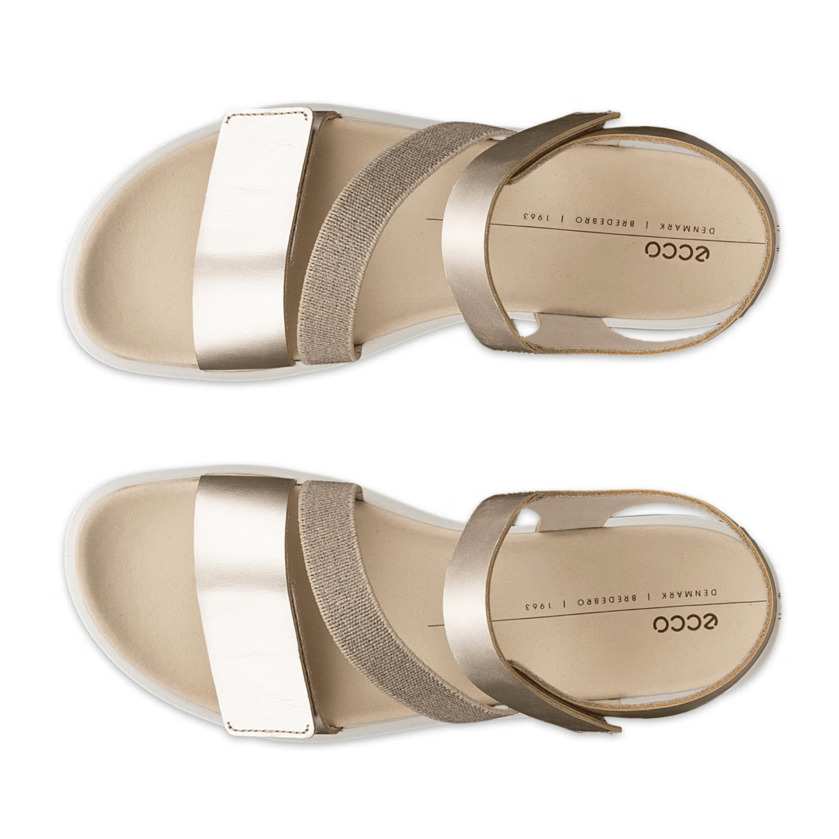 Ecco Women's Flowt 2 - Strap Pure White/Gold - 9022436 - Tip Top Shoes of New York