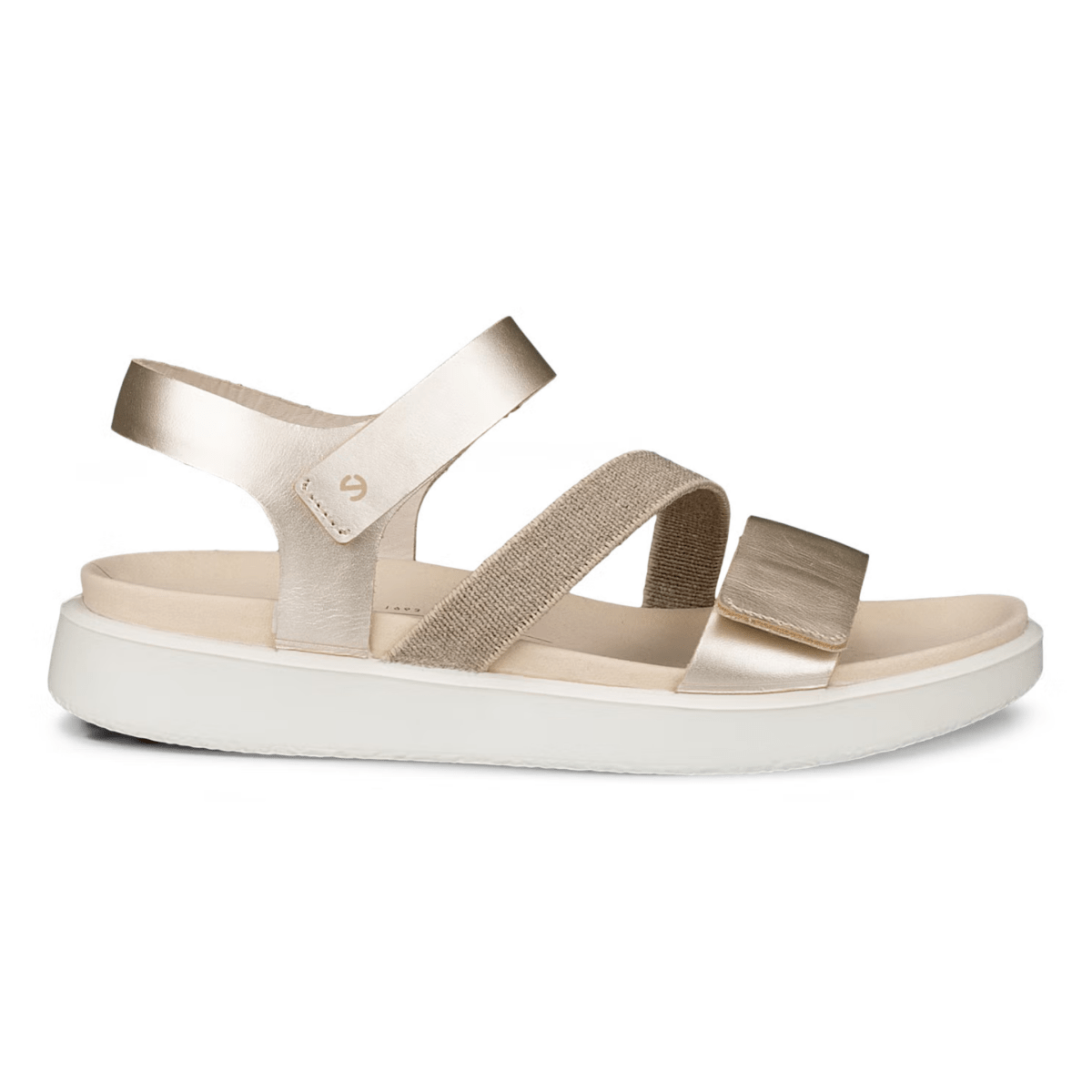 Ecco Women's Flowt 2 - Strap Pure White/Gold - 9022436 - Tip Top Shoes of New York