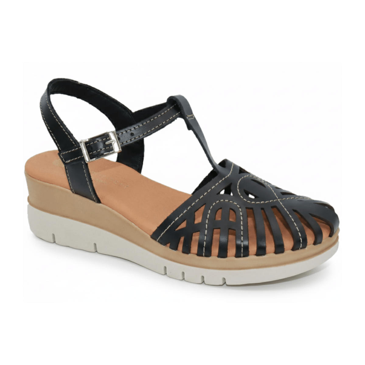 Eric Michael Women's Rose Black Leather - 9030913 - Tip Top Shoes of New York