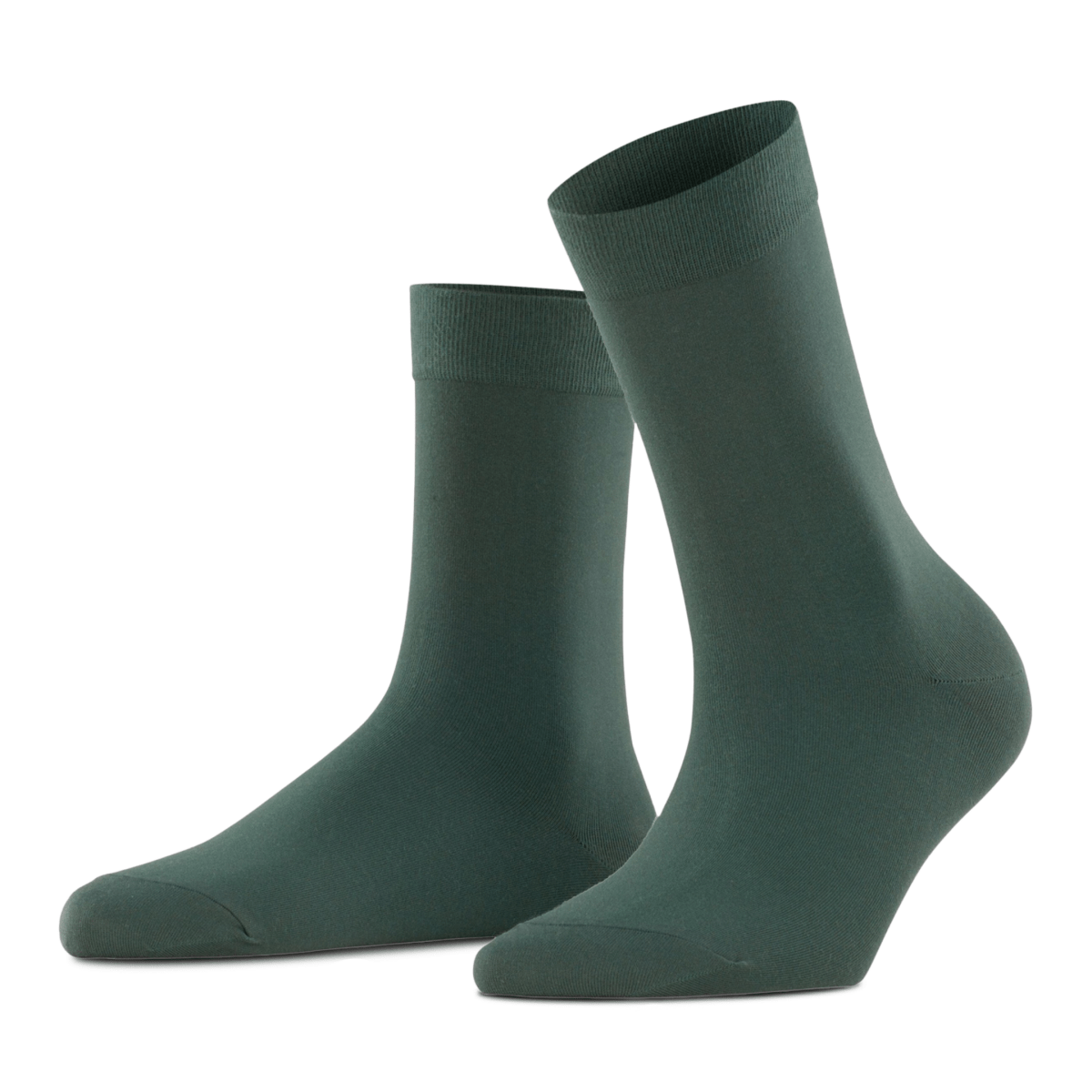Falke Women's Cotton Touch Hunter Green Socks - 11017229 - Tip Top Shoes of New York