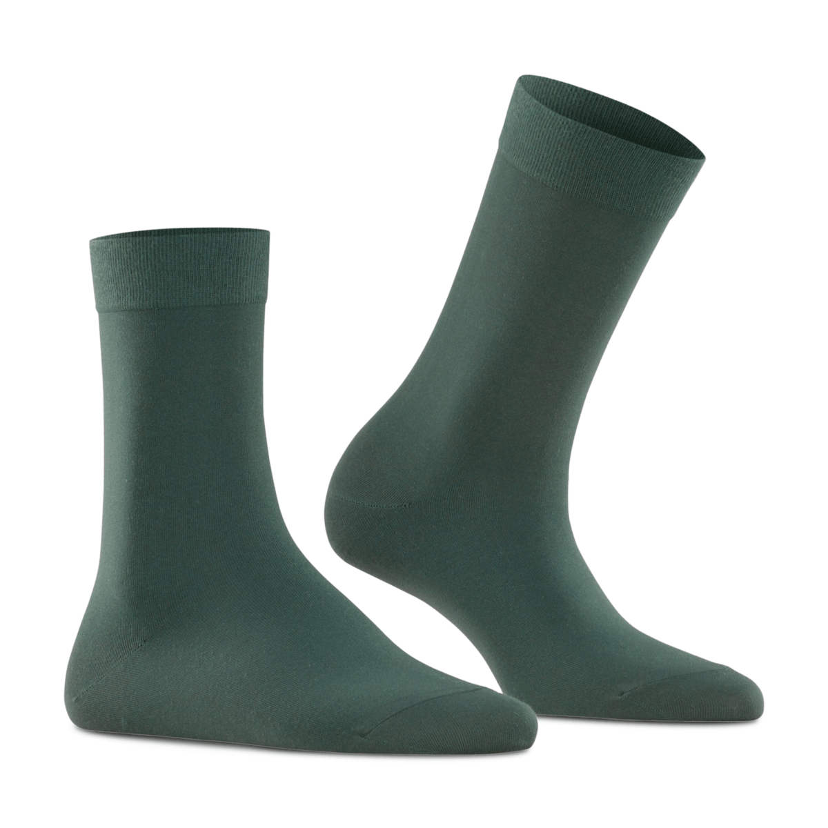 Falke Women's Cotton Touch Hunter Green Socks - 11017229 - Tip Top Shoes of New York