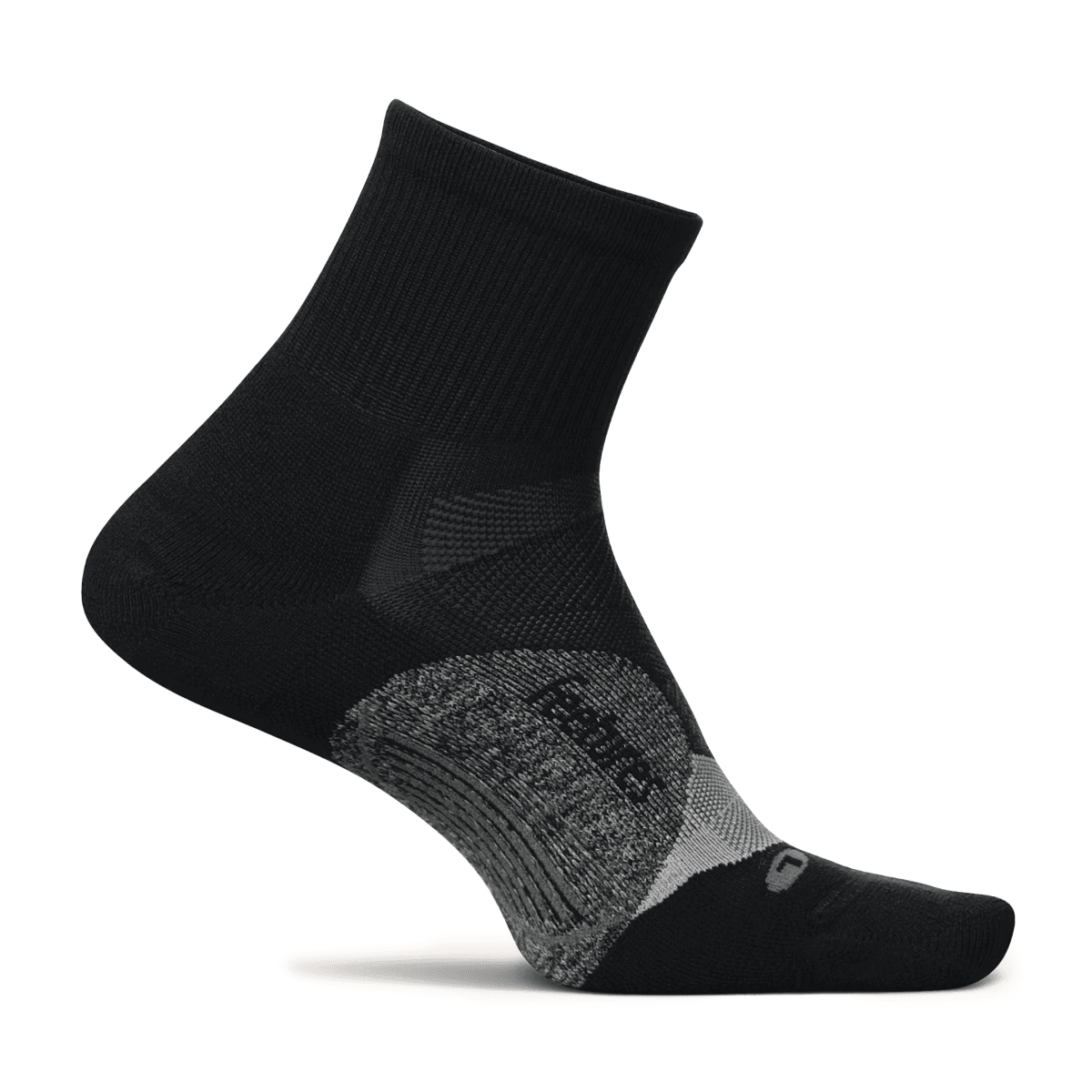Feetures Women's Elite 1/4 Light Cushion Black Socks - 11032617 - Tip Top Shoes of New York
