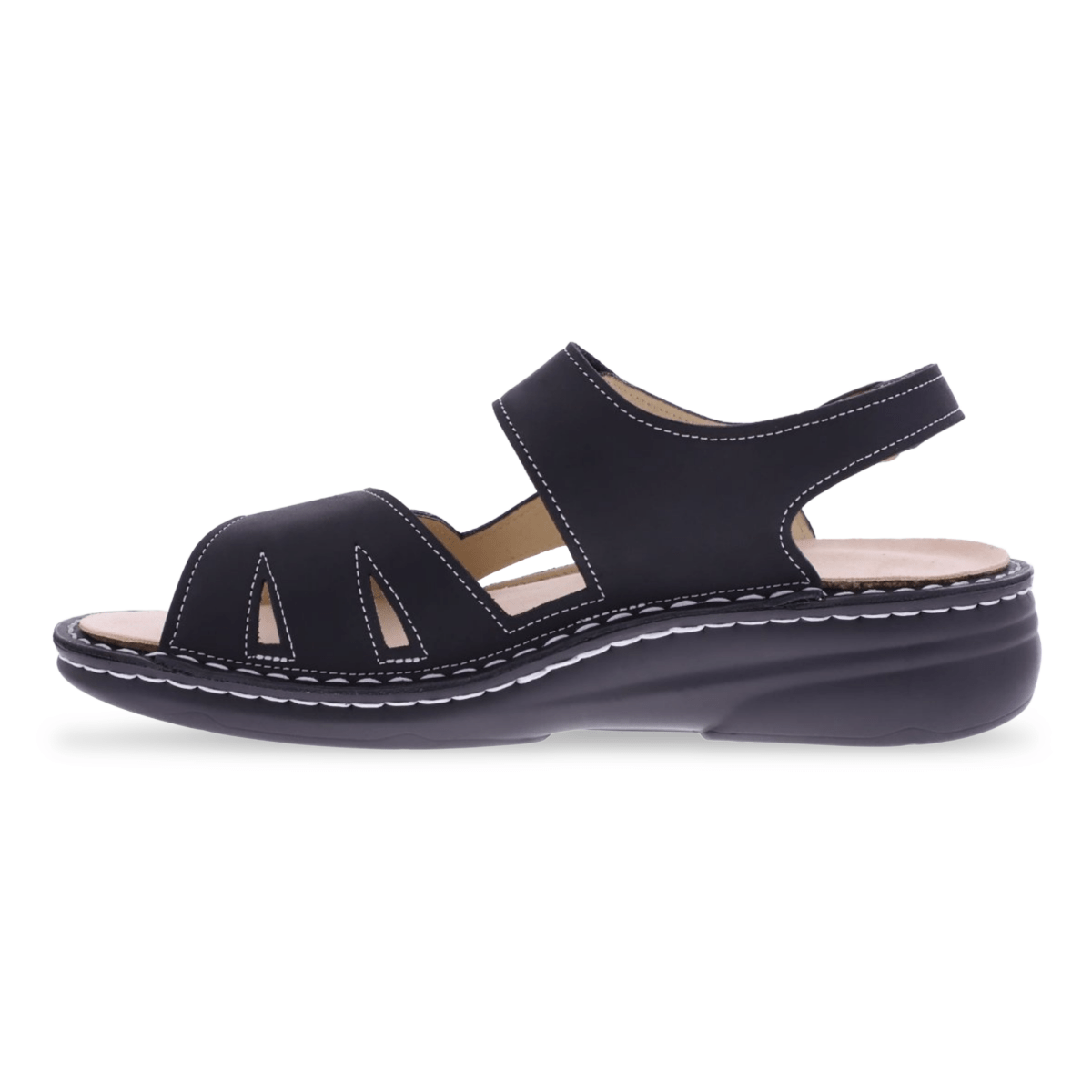 Finn Comfort Women's Barbuda Black Nubuck - 3006262 - Tip Top Shoes of New York