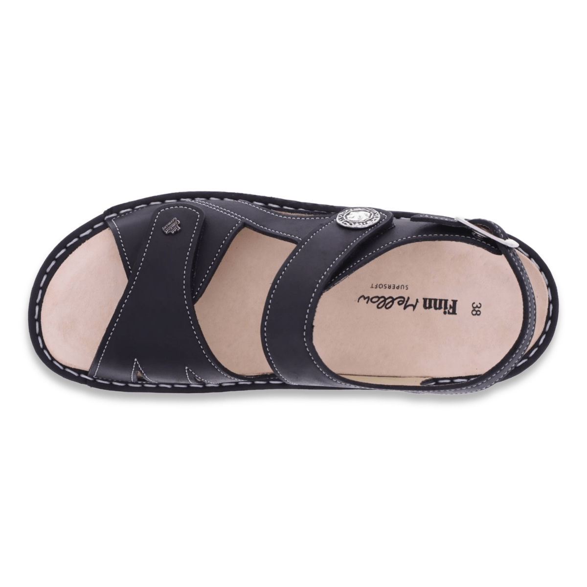 Finn Comfort Women's Barbuda Black Nubuck - 3006262 - Tip Top Shoes of New York