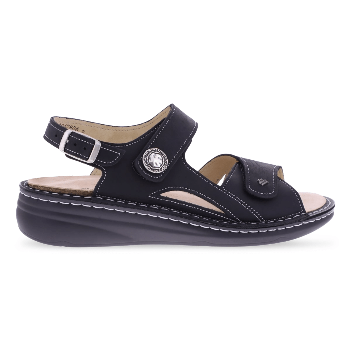 Finn Comfort Women's Barbuda Black Nubuck - 3006262 - Tip Top Shoes of New York