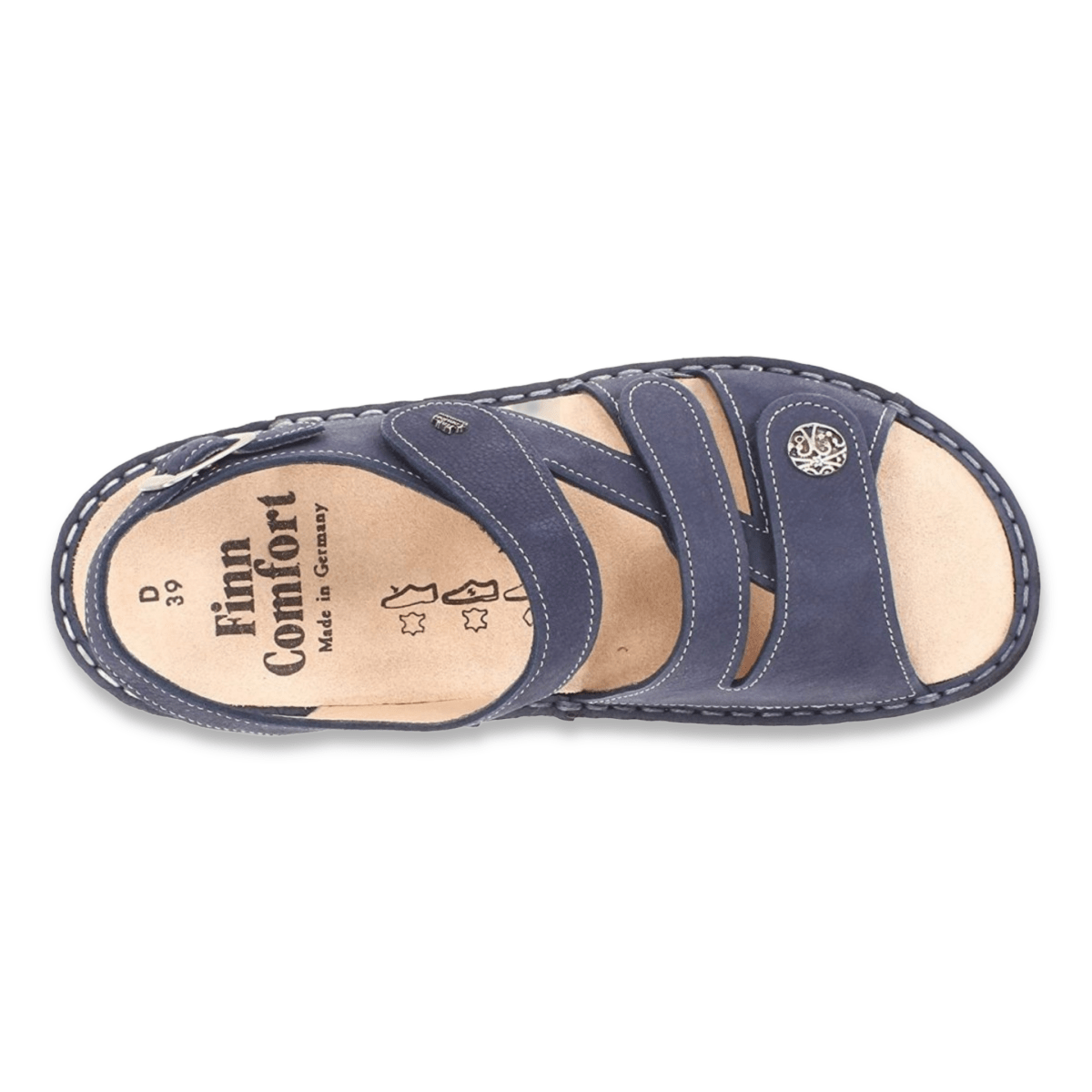 Finn Comfort Women's Gomera Blue Buc - 1013564 - Tip Top Shoes of New York