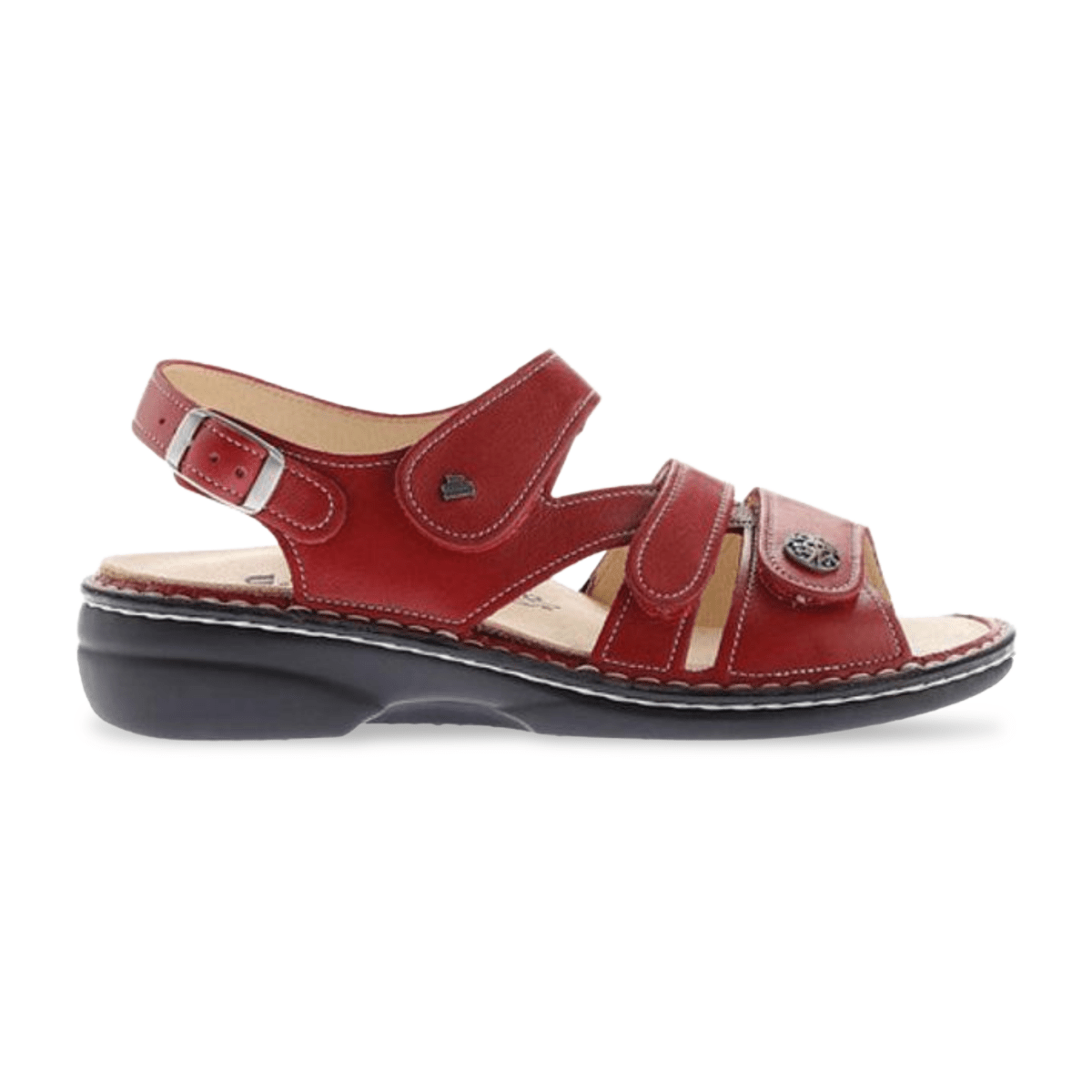 Finn Comfort Women's Gomera Red Leather - 319414 - Tip Top Shoes of New York