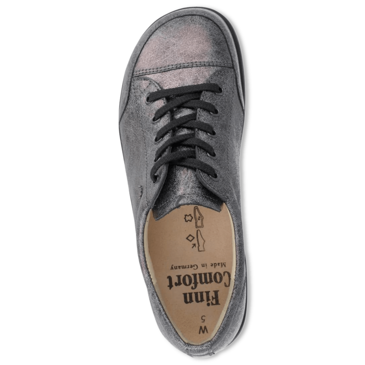 Finn Comfort Women's Ikebukuro Platinum/Black - 3017868 - Tip Top Shoes of New York