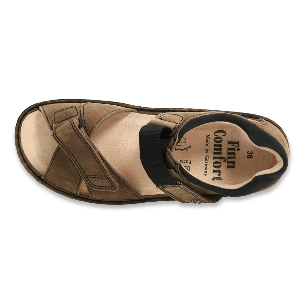 Finn Comfort Women's Samara Mud/Black Buc - 404917602010 - Tip Top Shoes of New York