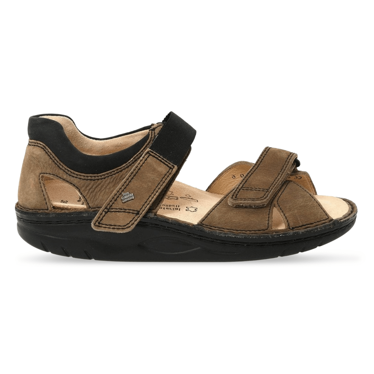 Finn Comfort Women's Samara Mud/Black Buc - 404917602010 - Tip Top Shoes of New York