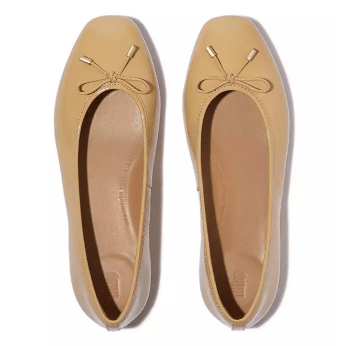 FitFlop Women's Delicato Bow Cappuccino Textured Patent Leather - 9031953 - Tip Top Shoes of New York