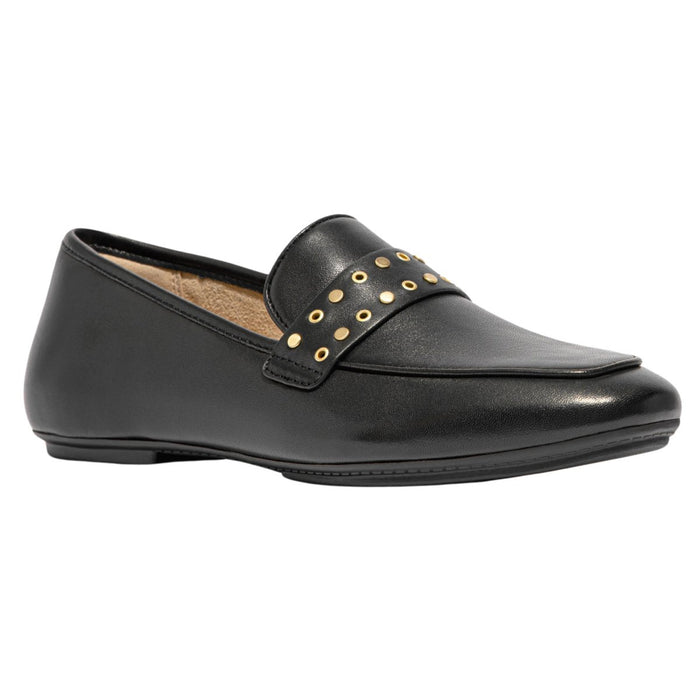 FitFlop Women's Delicato Stud Black Leather Loafer - 1087281 - Tip Top Shoes of New York