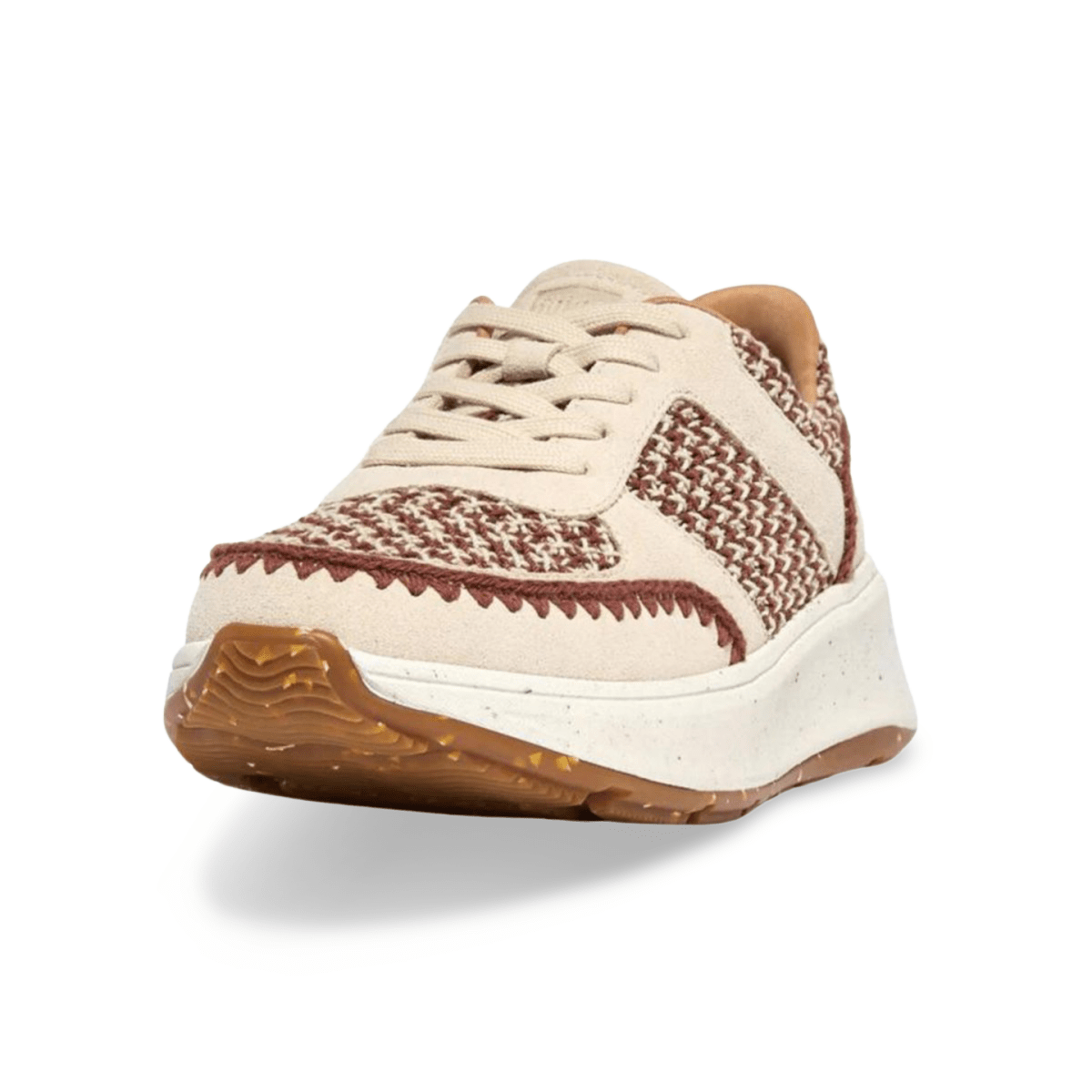 FitFlop Women's F - Mode e - 1 Crochet/Suede Flatform Sneakers Brown - 1077644 - Tip Top Shoes of New York