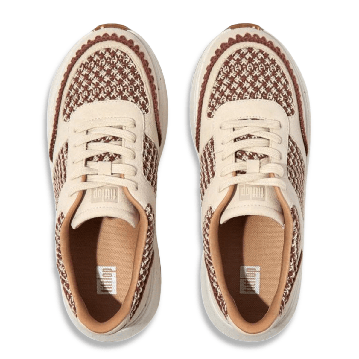 FitFlop Women's F - Mode e - 1 Crochet/Suede Flatform Sneakers Brown - 1077644 - Tip Top Shoes of New York