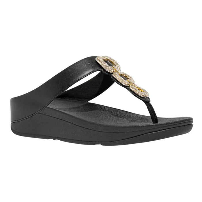 FitFlop Women's Fino Crystal Chain Black - 1087365 - Tip Top Shoes of New York