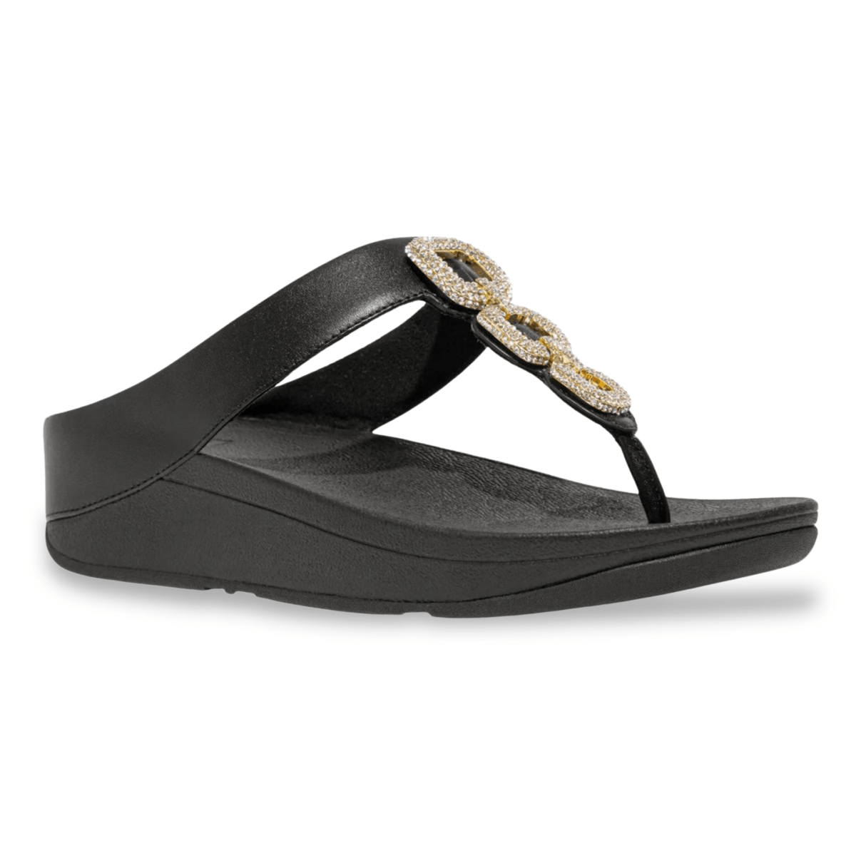 FitFlop Women's Fino Crystal Chain Black - 1087365 - Tip Top Shoes of New York