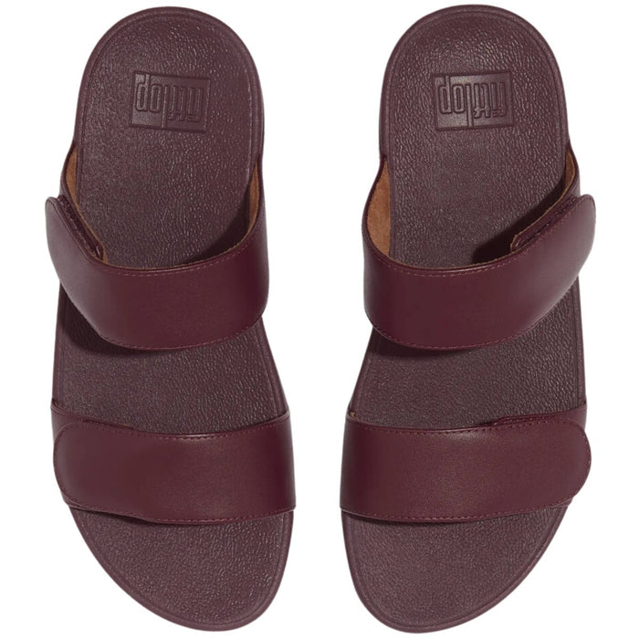 FitFlop Women's Lulu Adjustable Leather Slide Mauve Wine - 1087349 - Tip Top Shoes of New York